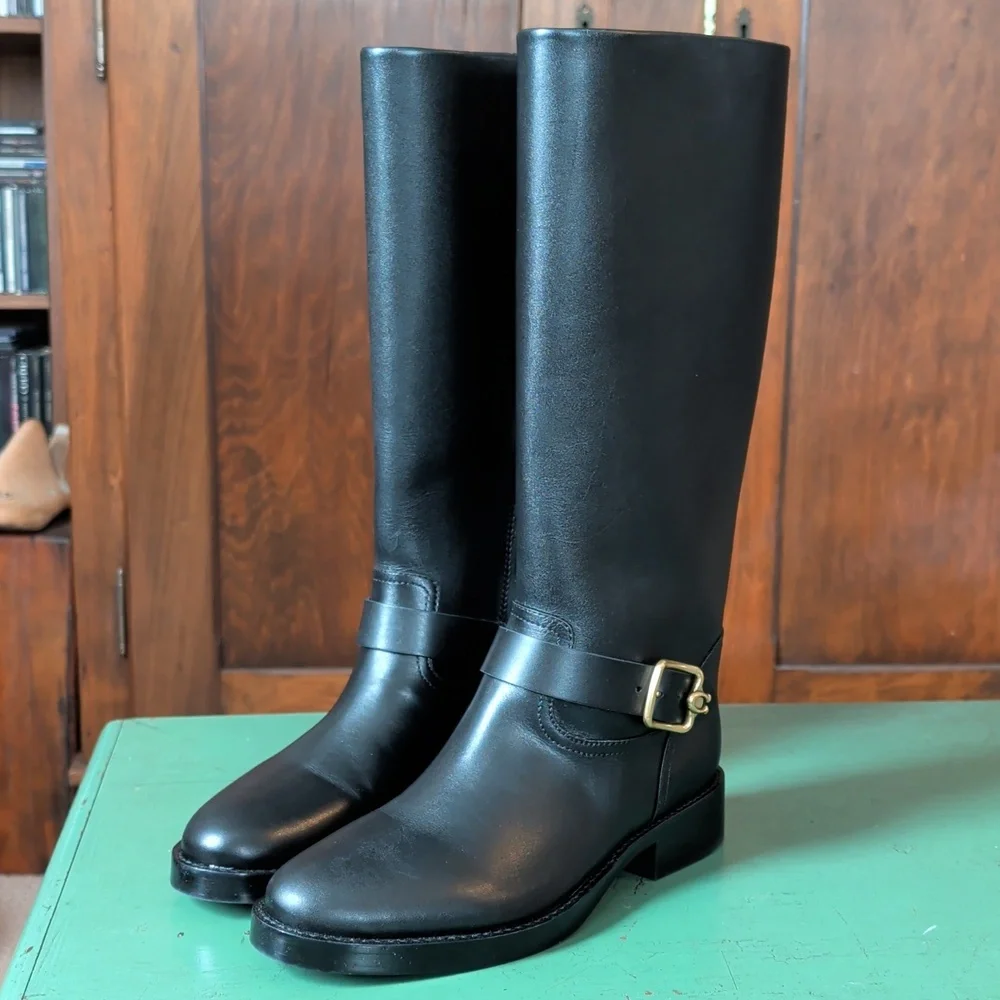 New COACH Madeline Knee High Boot (Women) Wide Calf Size 9.5
